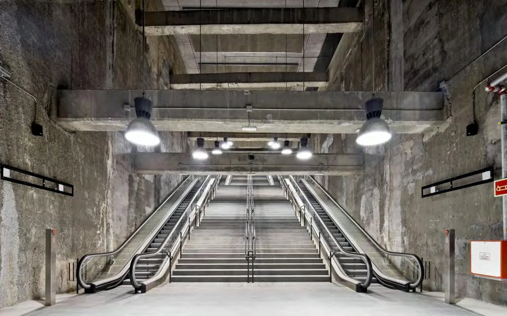 Section II Of Line 9 Of The Barcelona Metro Network. Spain
																	